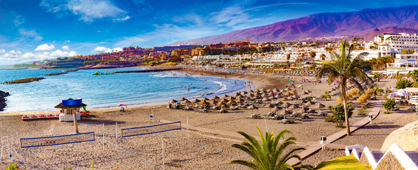 Tenerife, Canary Islands, Spain.Scenic landscape Costa Adeje. 