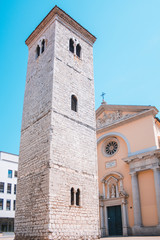 Fototapeta na wymiar Cathedral of the Assumption of the Blessed Virgin Mary in Pula, Istrian Peninsula in Croatia