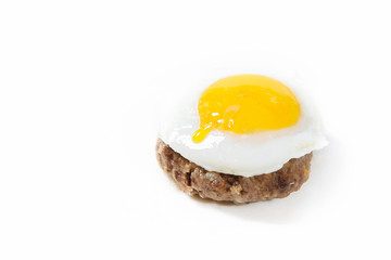 Meat cutlet with egg