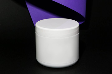 cosmetics line on a black background