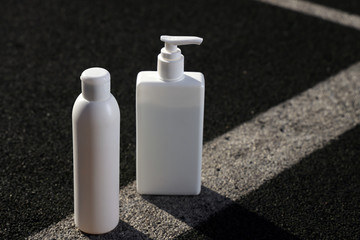 white plastic bottle