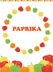 Design materials for decorative lines, circles, and backgrounds made of paprika.
