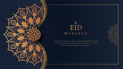 Eid ramadan luxury decorative mandala background