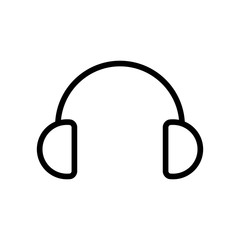 user interface concept, headphone icon, line style