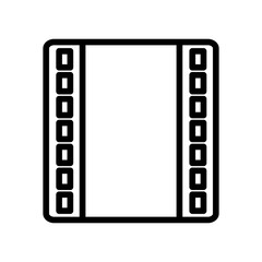 Obraz premium user interface concept, video film tape icon, line style