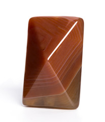 Stone carnelian on a white background