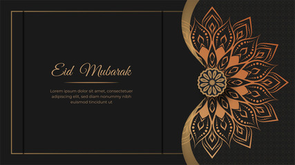 Eid ramadan luxury decorative mandala background