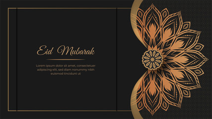 Eid ramadan luxury decorative mandala background