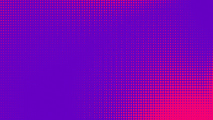 Dots halftone purple pink color pattern gradient texture with technology digital background. Pop art comics with nature graphic design.