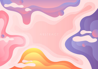 Colorful liquid and geometric background with fluid gradient shapes