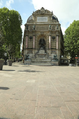 Obraz premium beautiful Saint Michel fountain in Paris famous place