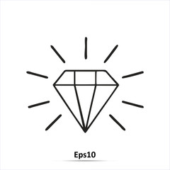 Diamond sign. Vector Illustration. Eps10