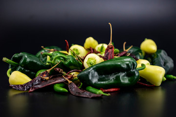 Mixed chili peppers from mexico