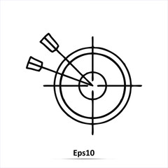 Target Icon. Vector Illustration. Eps10