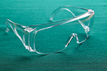 Safety glasses for eye protection of medical staff