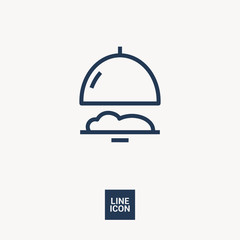 Food isolated minimal single flat linear icon for application and info-graphic. Restaurant line vector icon for websites and mobile minimalistic flat design.