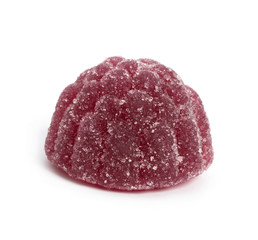 Delicious colorful marmalade isolated on white background