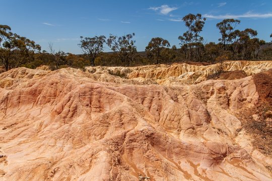 pink cliffs geological reserve amazing landscape in victoria australia