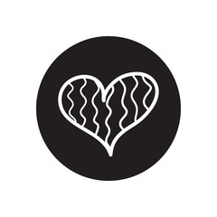 Obraz premium heart with lines design, line block style