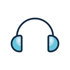 user interface concept, headphone icon, line color style