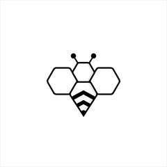 Fototapeta premium Bee icon logo vector illustration