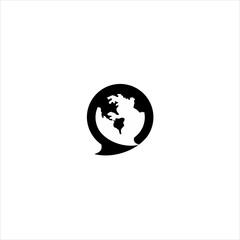 Vector chat messenger concept logo design template illustration eps 10