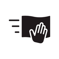 Cleaning with napkin icon. Flat style design. Vector graphic illustration. Suitable for website design, logo, app, template, and ui. 
