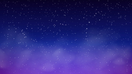 Obraz na płótnie Canvas Vector background of an infinite space with stars, galaxies, nebulae. Bright blots with white dots. Space Stars Background.