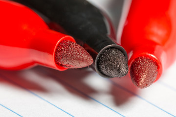 Sharpie Felt Tip Pens Close Up - 344337588