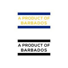 a product of Barbados stamp or seal design vector download