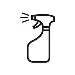 Cleaning spray bottle icon. Line style design. Vector graphic illustration. Suitable for website design, logo, app, template, and ui. Editable vector stroke. EPS 10.