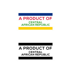 a product of Central African Republic stamp or seal design vector download