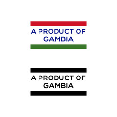 a product of Gambia stamp or seal design vector download