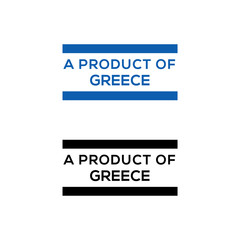 a product of Greece stamp or seal design vector