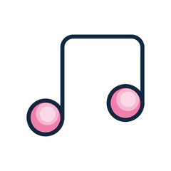 user interface concept, music symbol icon, line color style