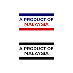 a product of Malaysia stamp or seal design vector download