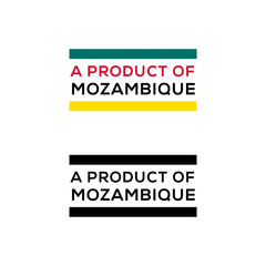 a product of Mozambique stamp or seal design vector download