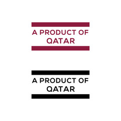 a product of Qatar stamp or seal design vector download