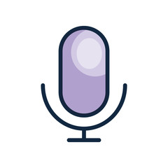 user interface concept, microphone icon, line color style