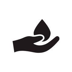 Save water icon. A drop icon. Flat style design. Vector graphic illustration. Suitable for website design, logo, app, template, and ui. EPS 10.