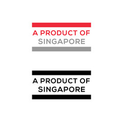 a product of Singapore stamp or seal design vector