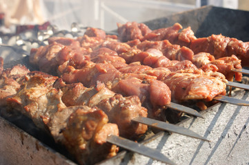 meat on the grill