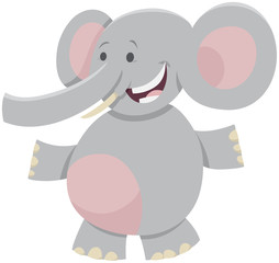 African elephant cartoon wild animal character