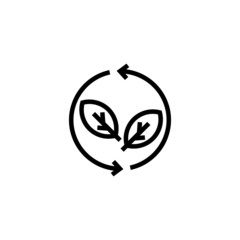 Fresh air supply icon in linear, outline icon isolated on white background