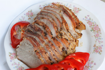 grilled salmon steak
