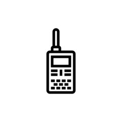 Walkie talkies vector icon in linear, outline icon isolated on white background