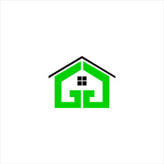 Vector letter GG real estate concept logo design template illustration eps 10
