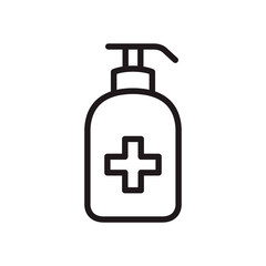 Antiseptic, anti bacterial soap icon in trendy outline style design. Vector graphic illustration. Hygiene symbol. Suitable for website design, logo, app, and ui. Editable vector stroke. EPS 10.