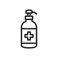 Antiseptic, anti bacterial soap icon in trendy outline style design. Vector graphic illustration. Hygiene symbol. Suitable for website design, logo, app, and ui. Editable vector stroke. EPS 10.