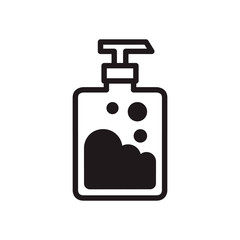 Liquid soap icon in trendy outline style design. Vector graphic illustration. Suitable for website design, logo, app, template. Editable vector stroke. EPS 10.